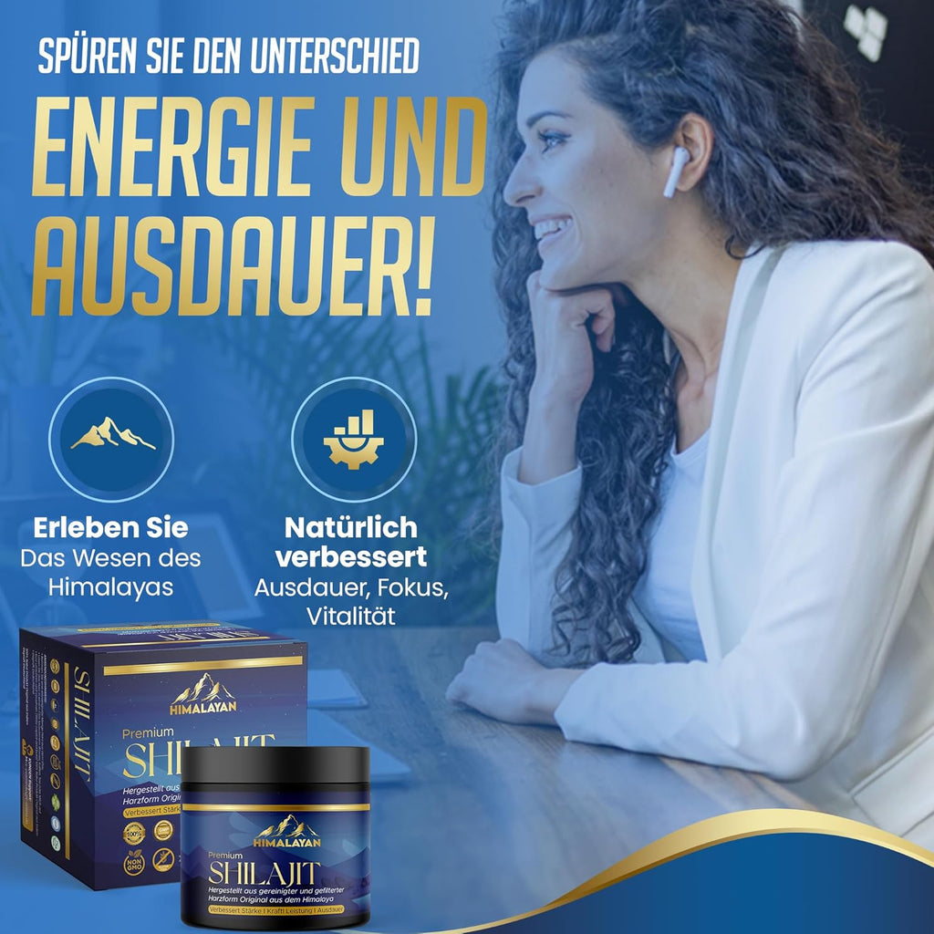🏔️ Shilajit Harz Original – 50 g Himalaya Naturharz, Apothekerglas, 90 Tage