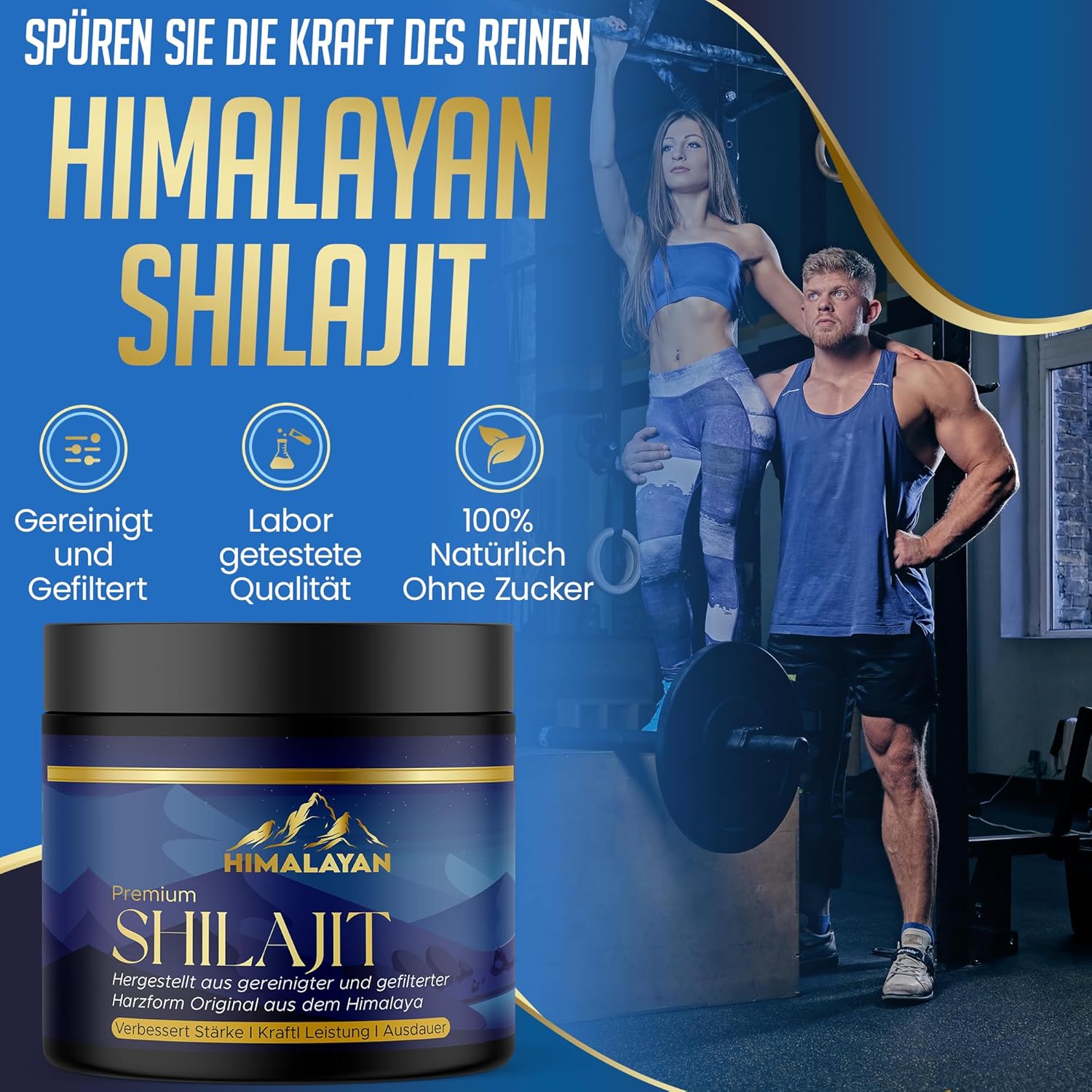 🏔️ Shilajit Harz Original – 50 g Himalaya Naturharz, Apothekerglas, 90 Tage