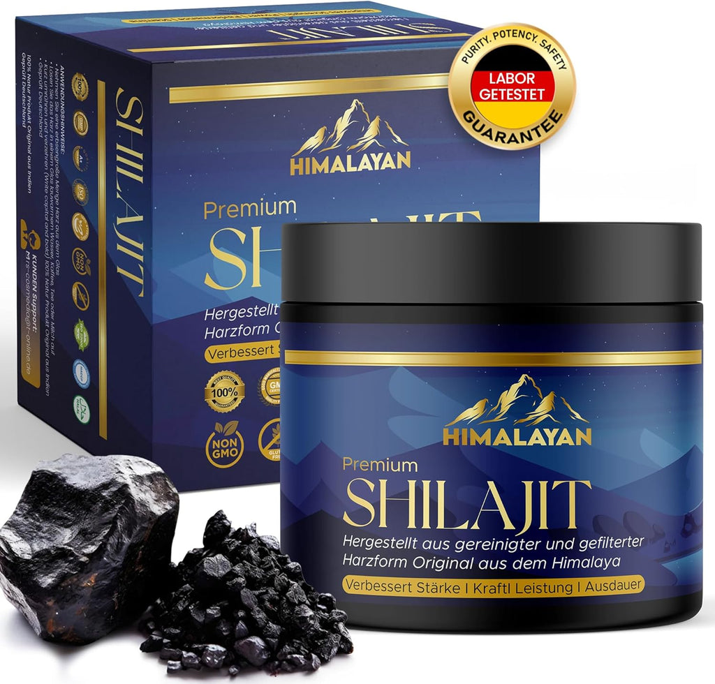🏔️ Shilajit Harz Original – 50 g Himalaya Naturharz, Apothekerglas, 90 Tage