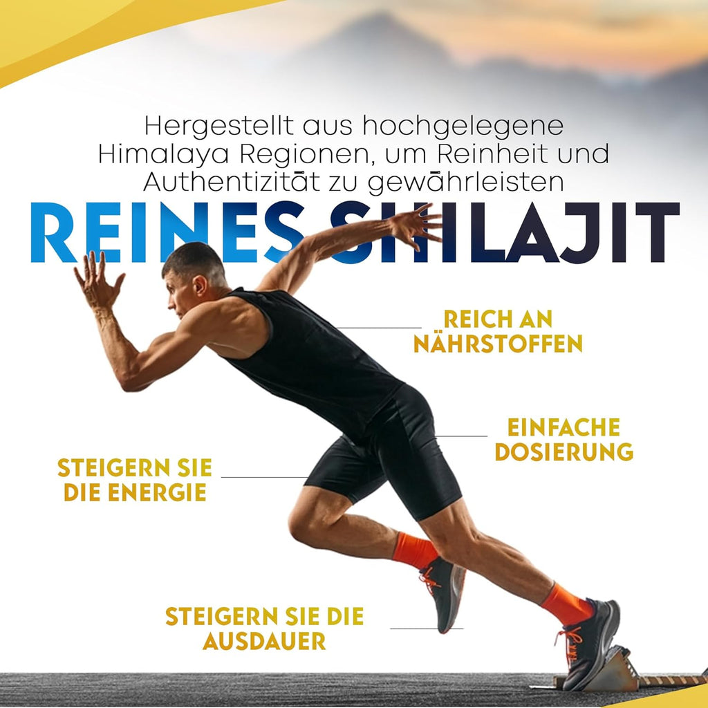 🌿 Shilajit Mumijo Extrakt – 60 Tabletten, hochdosiert 1.200 mg, 36.000 mg Gesamtinhalt